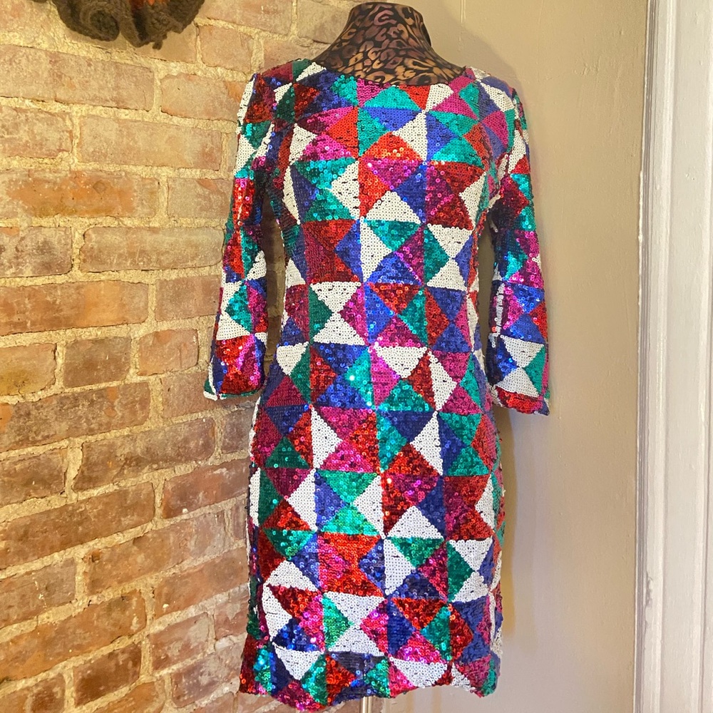 Rare London Multicolor Sequin Dress